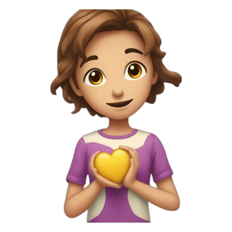 main faisant un coeur av ses doight sticker