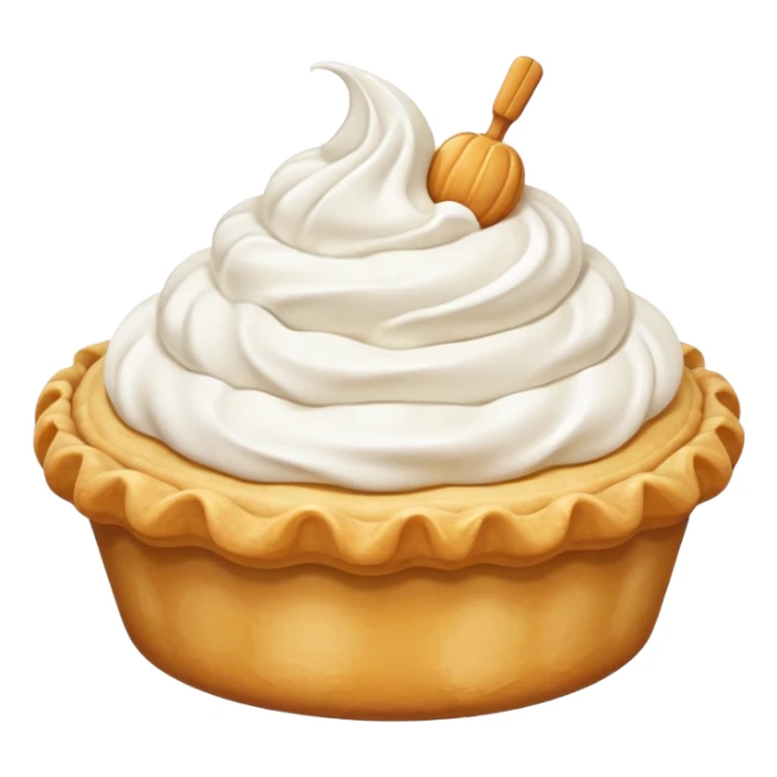 cute pie emoji no face with whipped cream  sticker