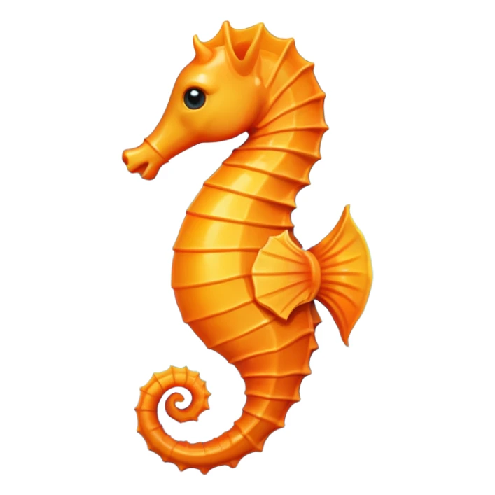 Seahorse color of orange sticker