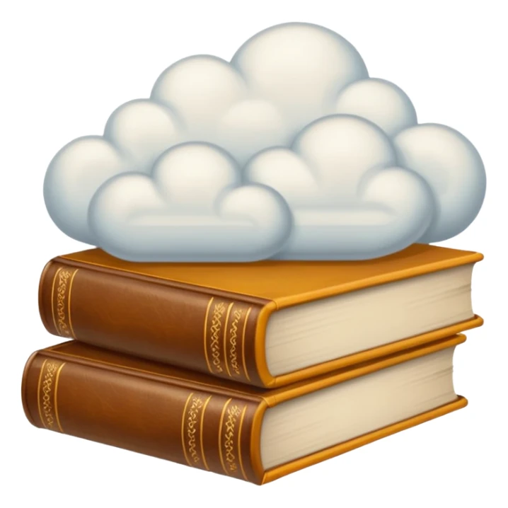 A cloud of books sticker