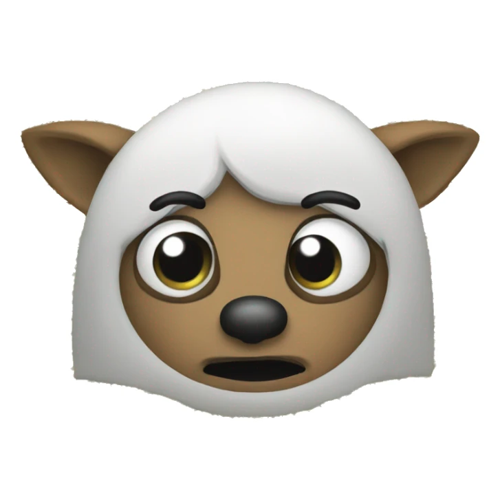 Face where eyes are replaced by letters “ewe” sticker