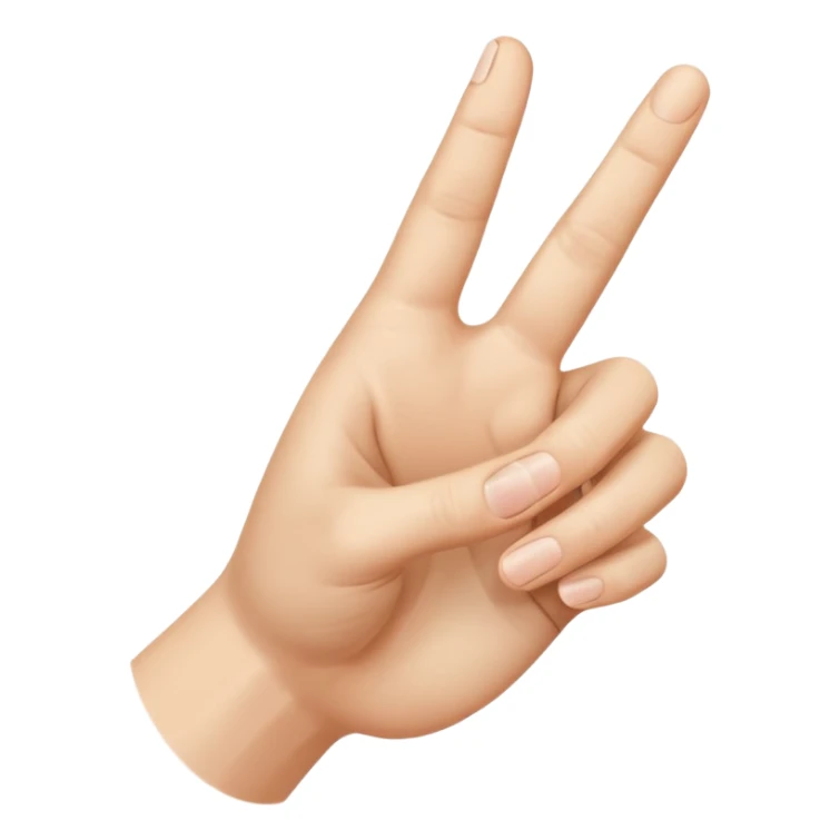 A hand resembling 👆, with the hand entering the frame from the bottom right and pointing diagonally up and left, with the thumb and index finger open and the back of the hand facing the camera. sticker