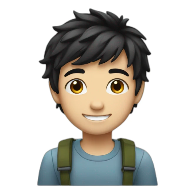 boy-smile-cute-black hair sticker