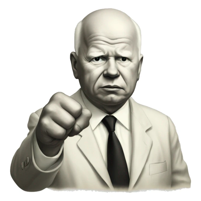 Khrushchev threatens with his fist sticker