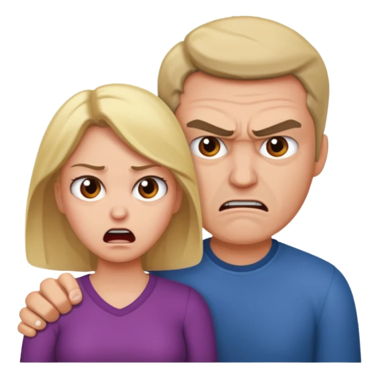 Une homme possessif qui essaye d’attraper sa femme sticker