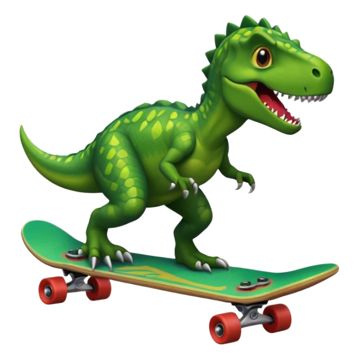 Dinosaur on a skateboard sticker