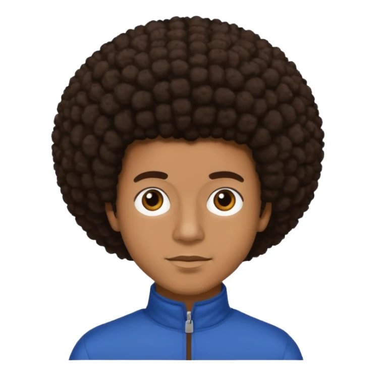 Princeton Perez from Mindless Behavior with dark brown afro hair  sticker