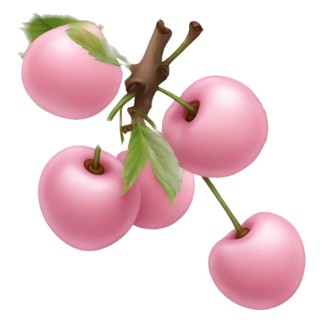 pale pink cherry sticker