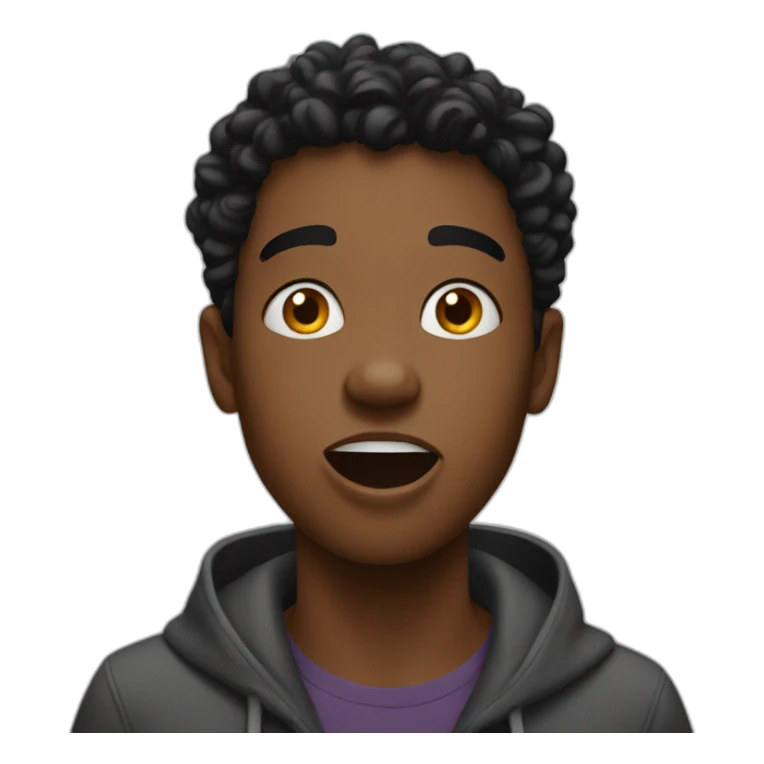 amazed black teen sticker