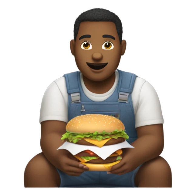 Fat person streaming on twitch and eating McDonald’s sticker