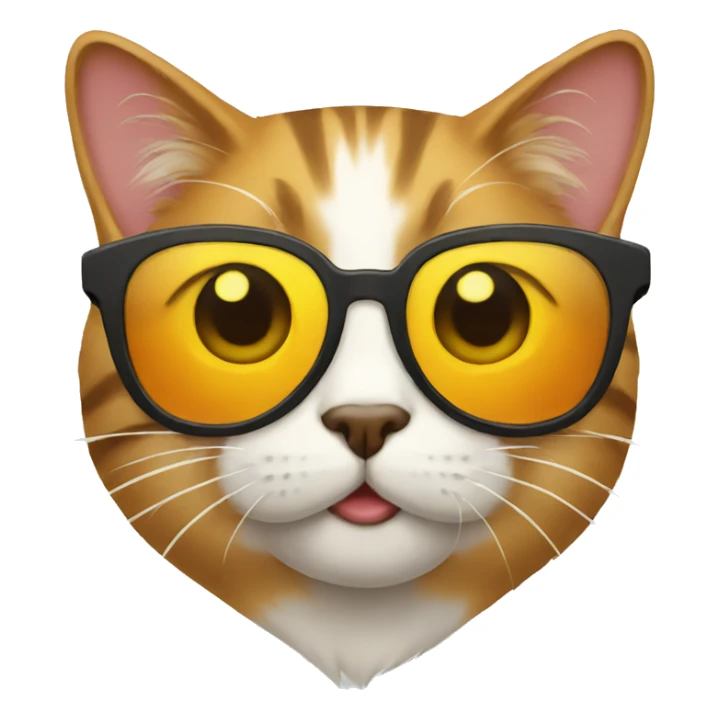 Cat with sunglasses sticker