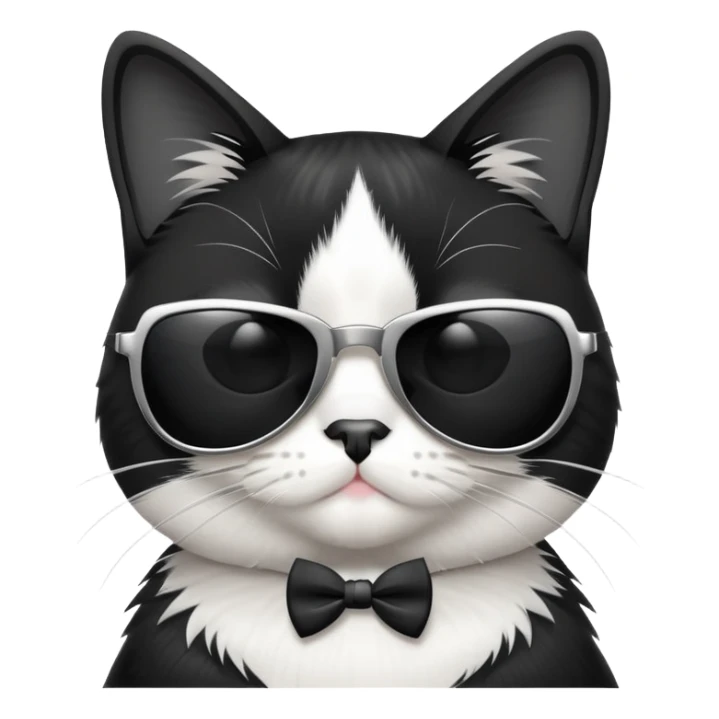 tuxedo cat wearing sunglasses  sticker