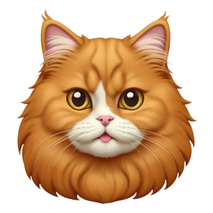 cinematic-adorable-big-eyed-fluffy-solid ginger-persian-cat-portrait-emoji,-head-tilted-playfully-with-a-sweet-expression,-fluffy-solid ginger-fur,-simplified-yet-irresistibly-cute-features-with-large,-expression, solid ginger persian cat sticker