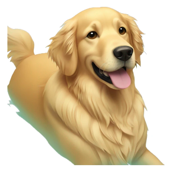 golden retriever dog in the pool sticker