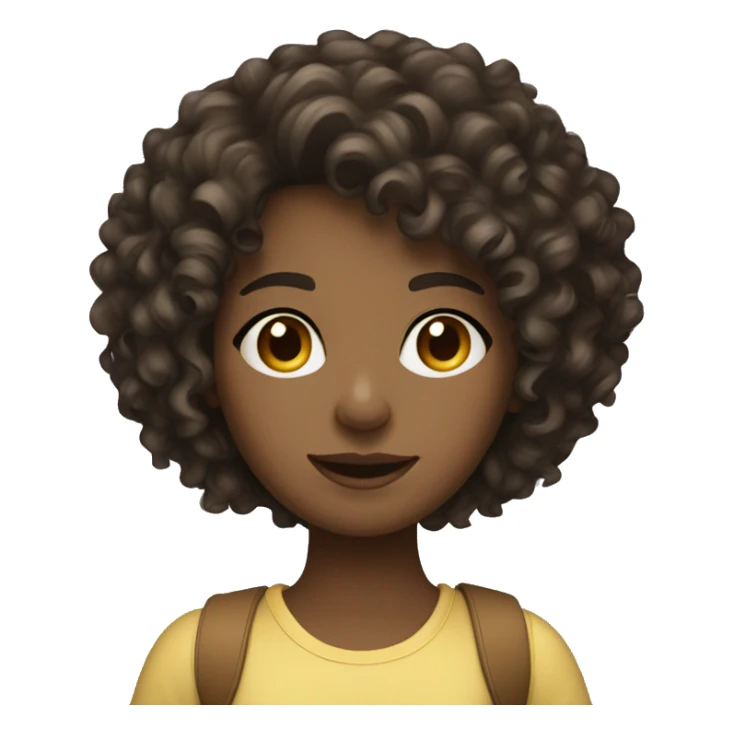 Graphic Designer brunette curly hair girl with laptop sticker