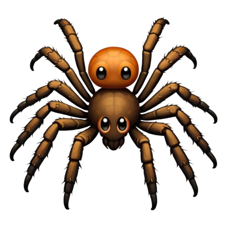 Hairy tarantula  cartoon -style/cute and transparent for a sticker  sticker