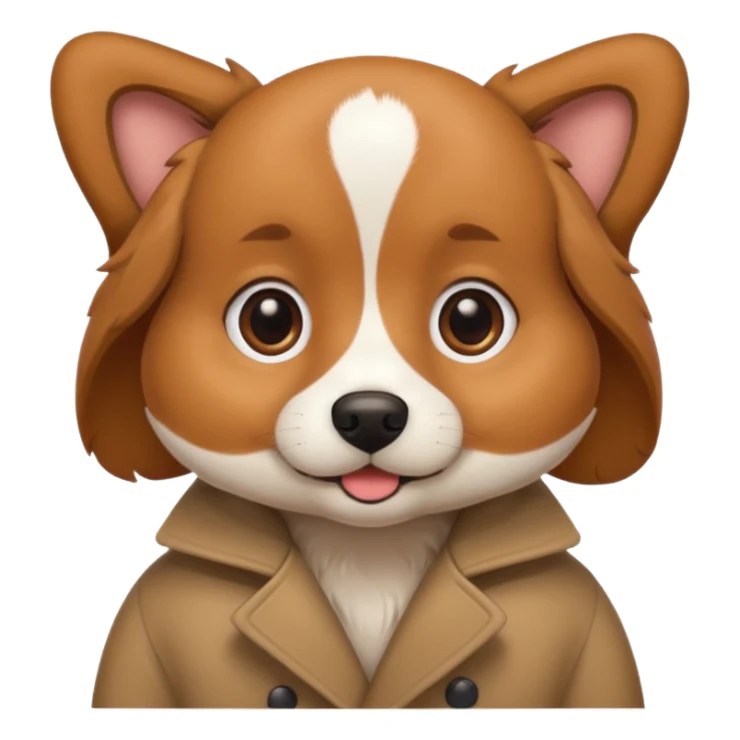 Dog wear coat sticker