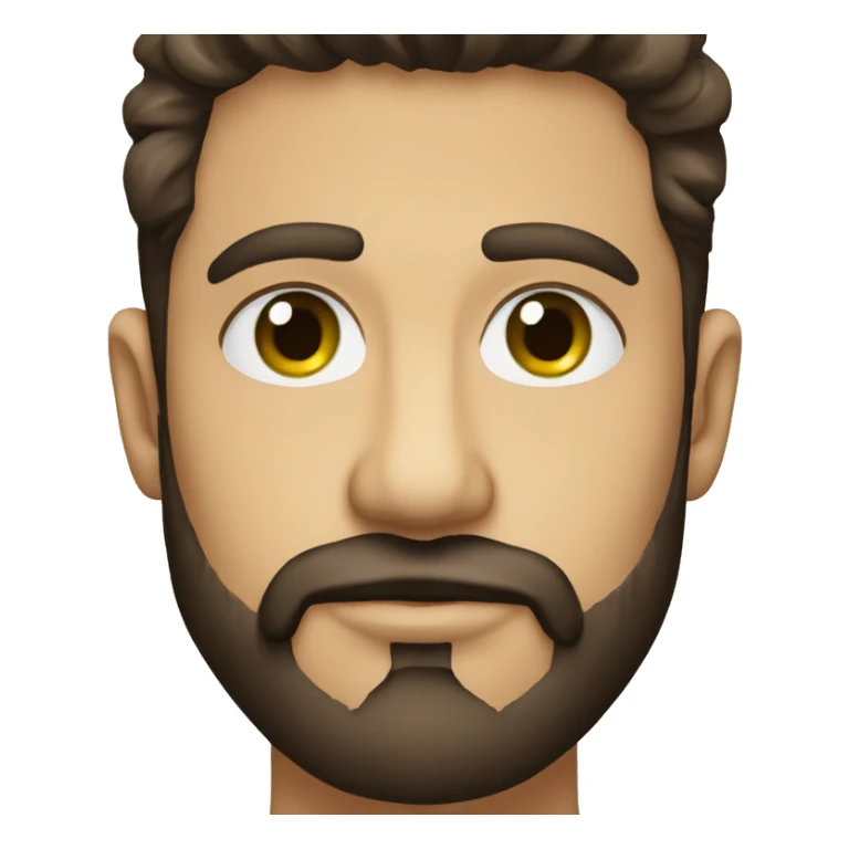 Jovem barba castanha olhos verdes sticker