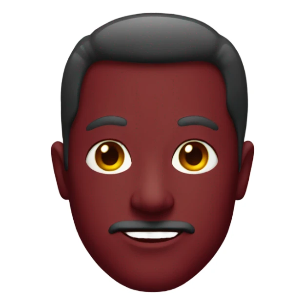 head in Dark red velvet suit sticker