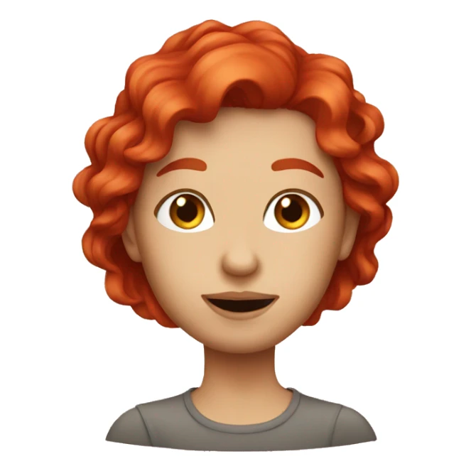 Red hair photographier  sticker