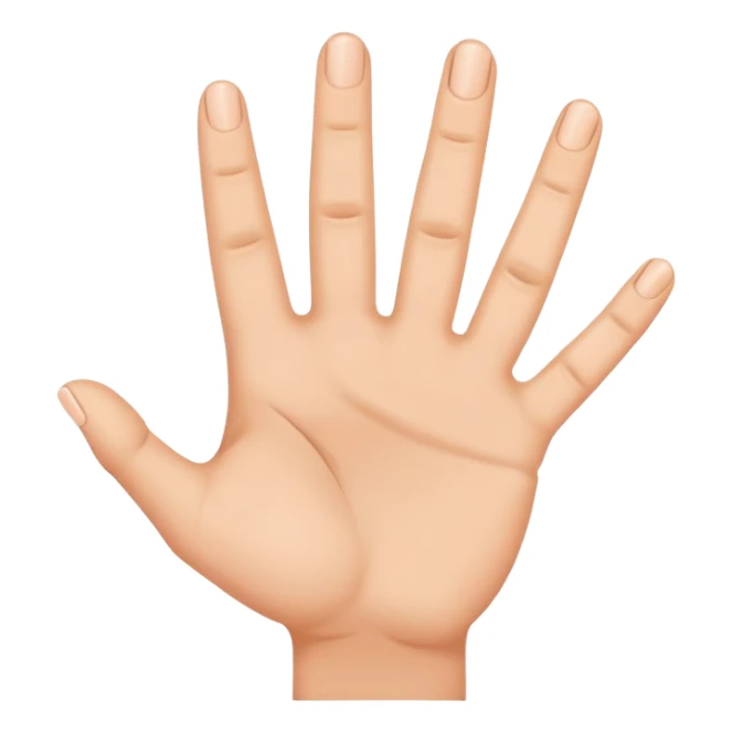 Four finger emoji hand without a pinky finger sticker