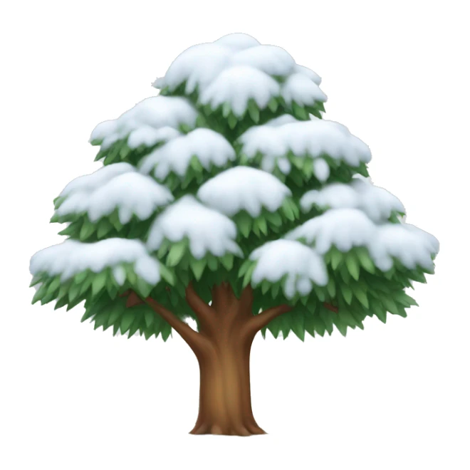 Tree with snow sticker