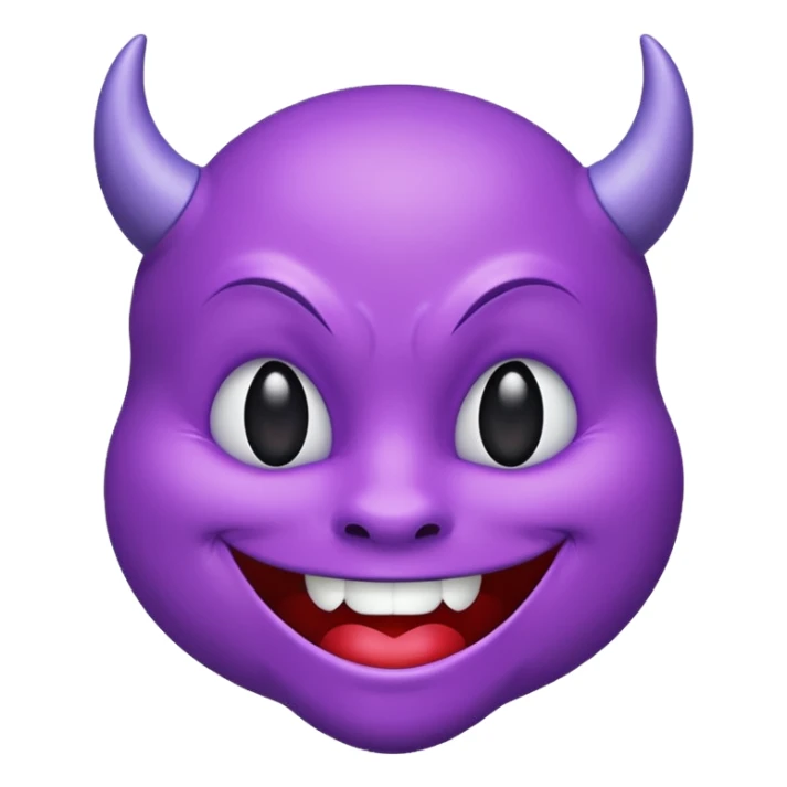 purple devil kiss emoji sticker