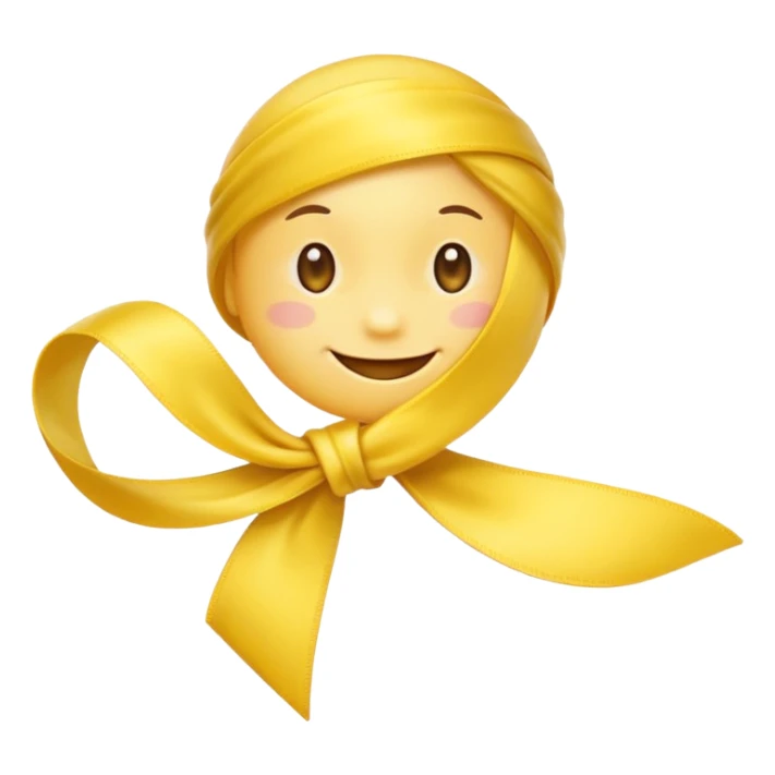 Yellow ribbon pookie emoji sticker
