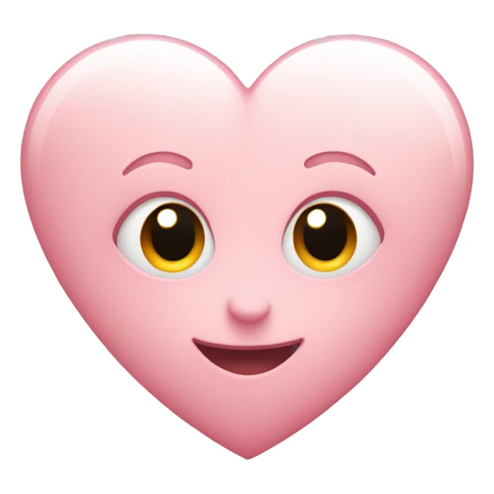 light pink heart that matches the other apple emojis sticker