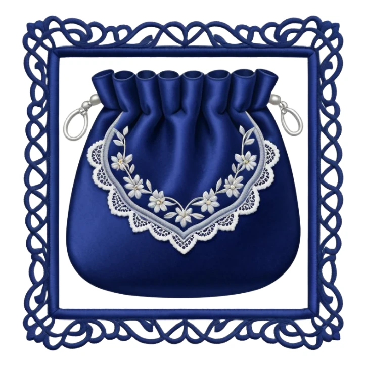 soft velvet pouches and lace frames shimmering with quiet magic sticker