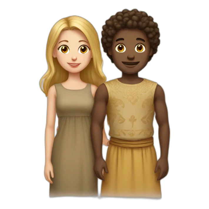 Couple, man malian, girl russian sticker