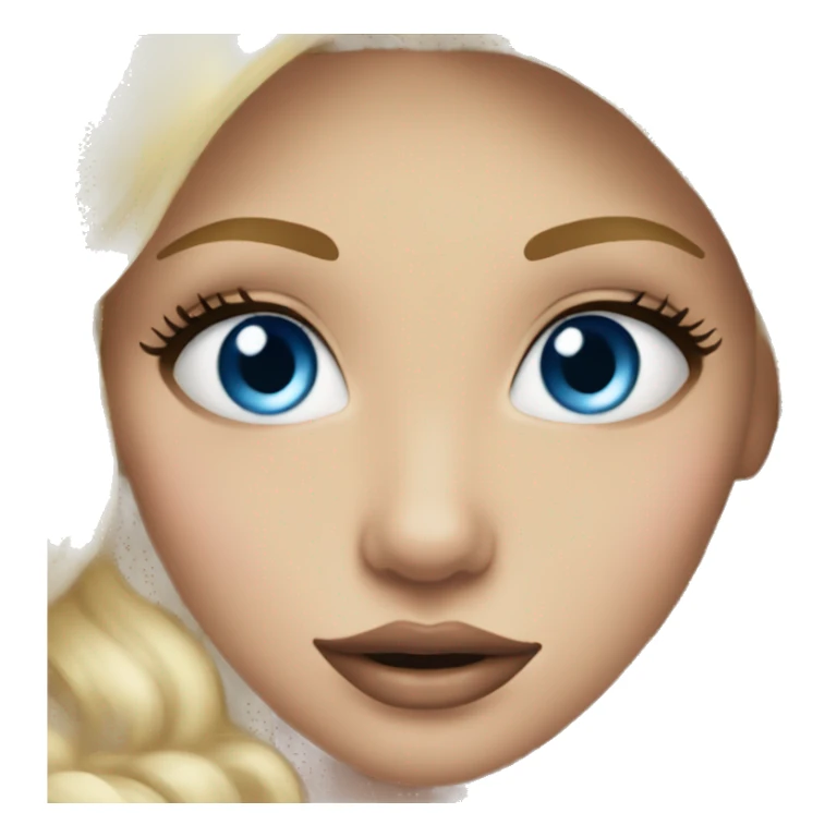 Blonde blue eyes princess big lips big lashes sticker