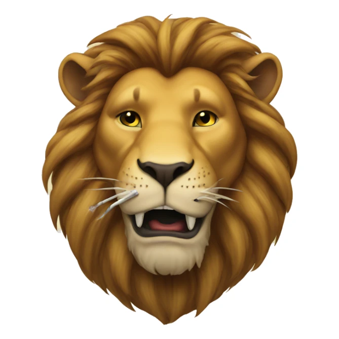 lion smoking sticker