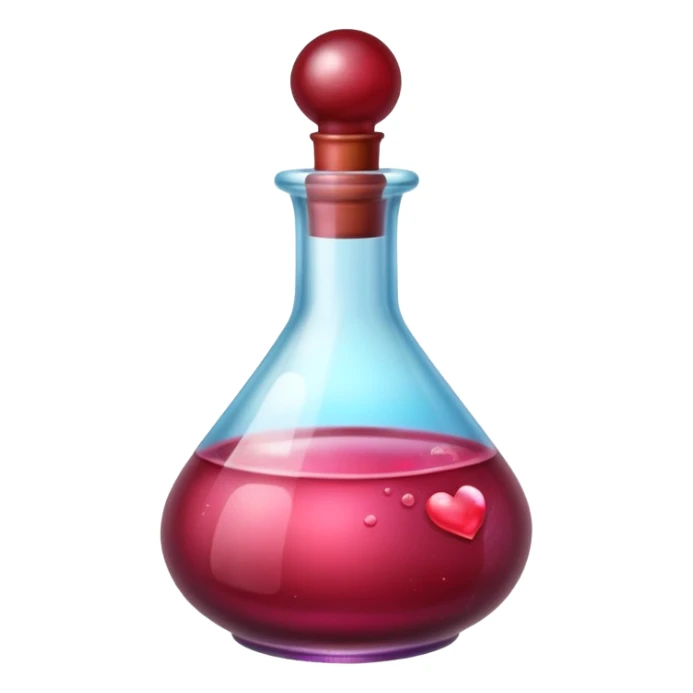 burgundy red love potion sticker