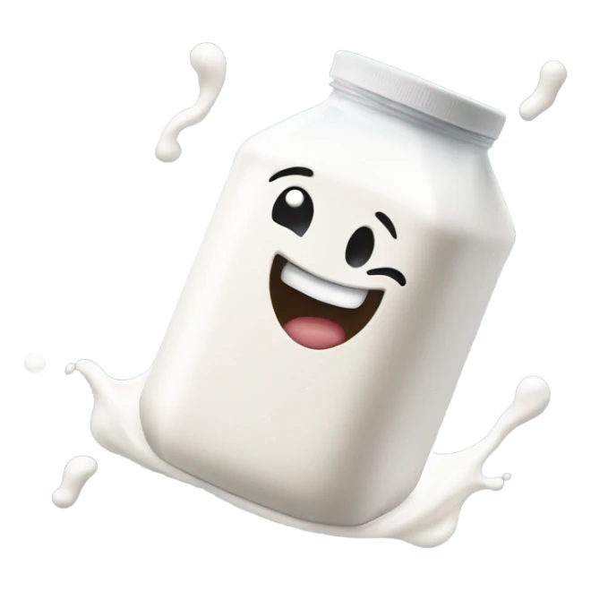 A gallon of milk running away sticker