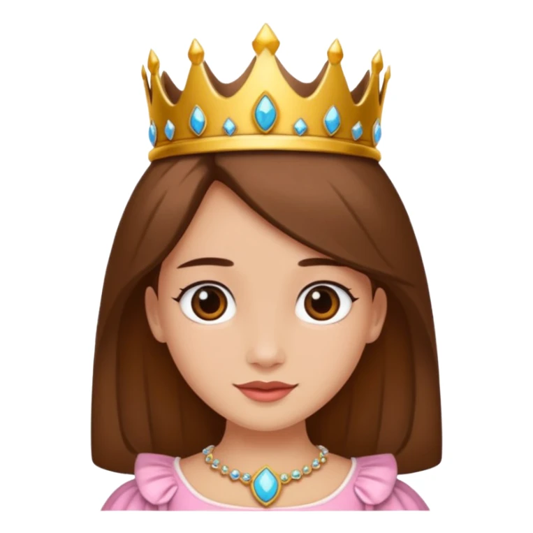 Um emoji de coelha parda, com coroa de princesa sticker