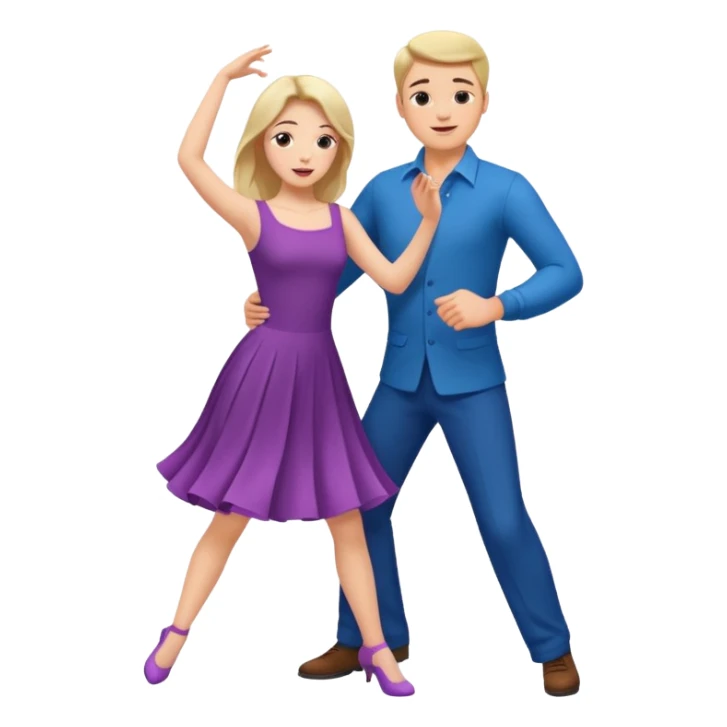 Girl with tight dress dancing with man  sticker