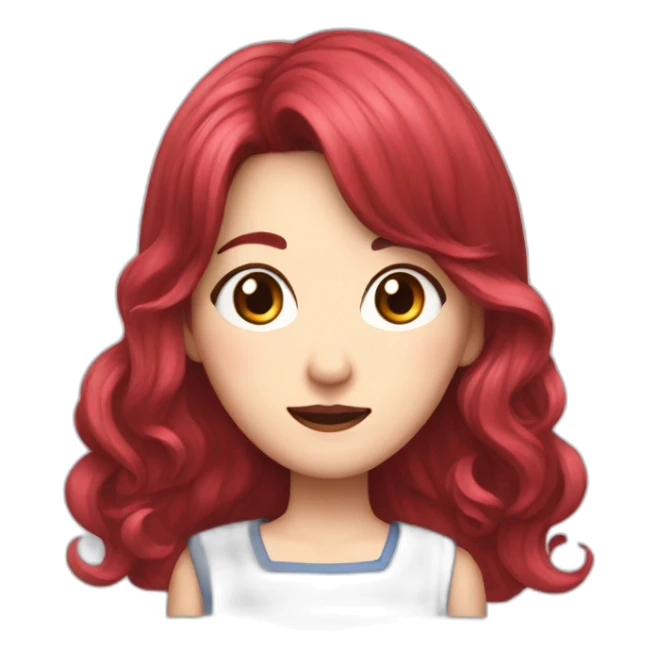 wendy from red velvet with a wolfcut hair sticker