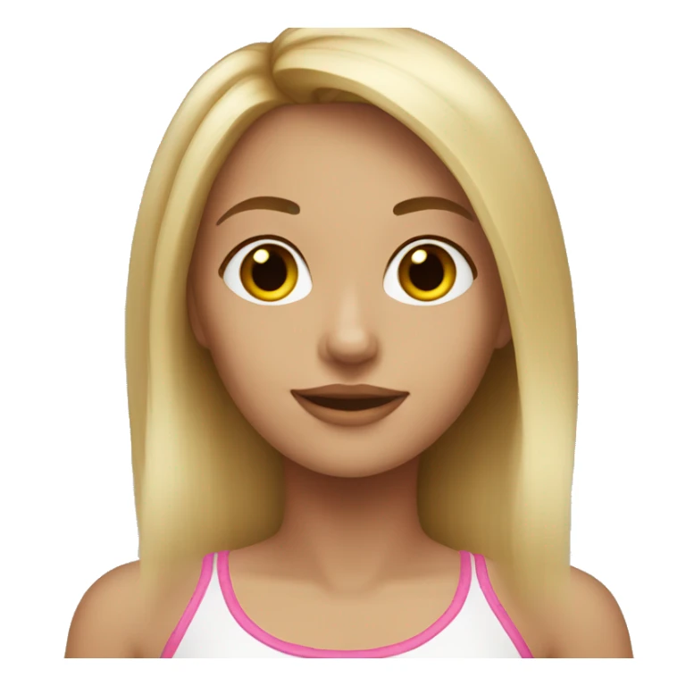 blonde girl with pink and brown highlights  sticker
