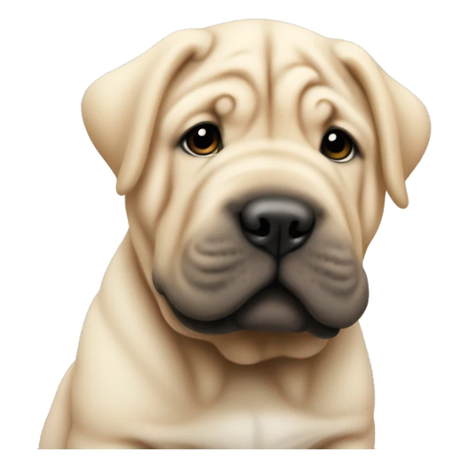 Sharpei puppy color light cream  sticker