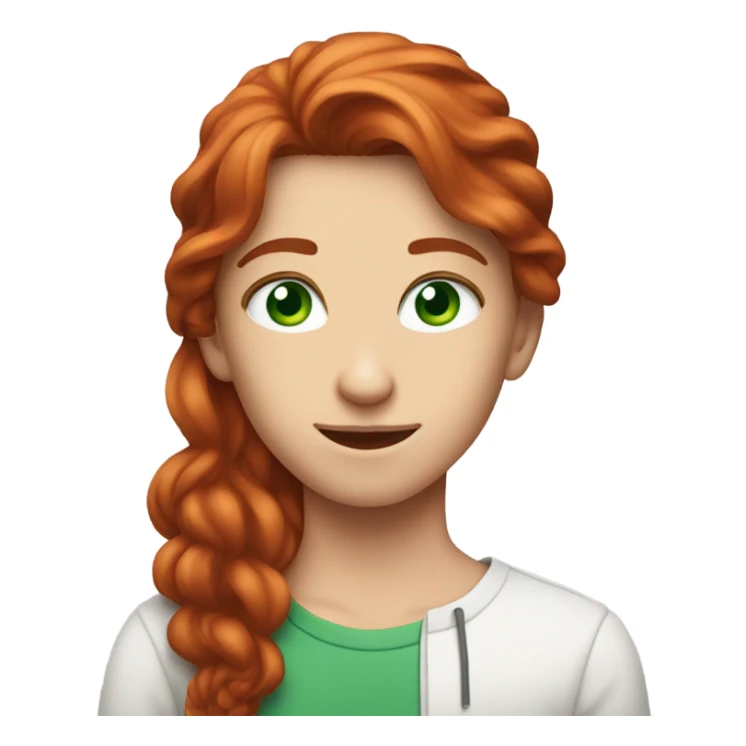 Red hair girl with green eyes coupled with brunette man with big blue eyes sticker