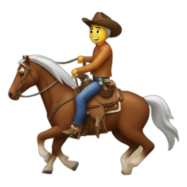 Texas cowboy Riding horse sticker