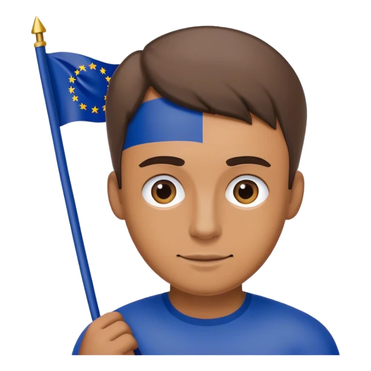 european union enthusiast with flag man sticker