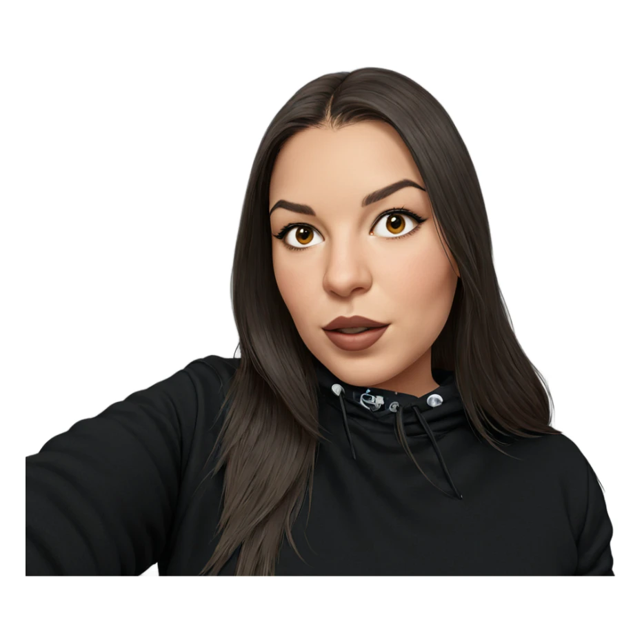 realistic portrait of girl sticker