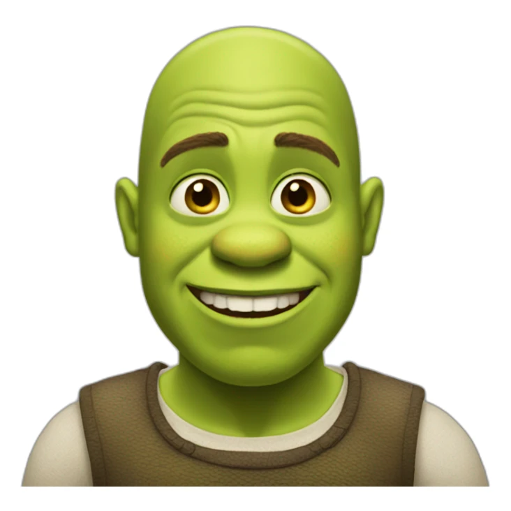 Shrek no hair sticker