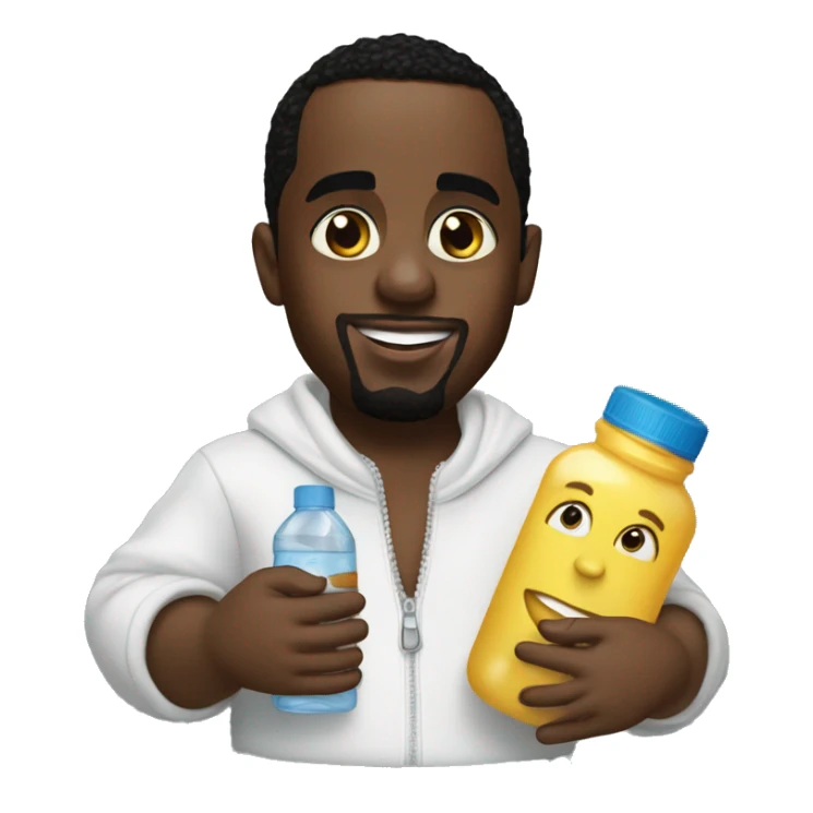 P.diddy holding a baby oil bottle  sticker