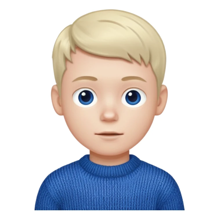 Young boy shimmering in the cold wearing sweater sticker