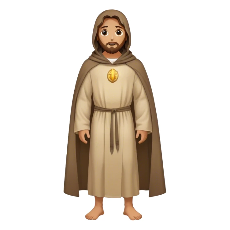 jesus christ in a cloak and hoodie fullbody sticker