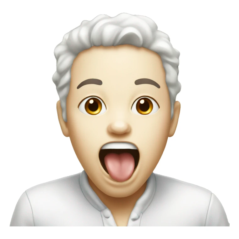 Face with mouth open eating milk sticker