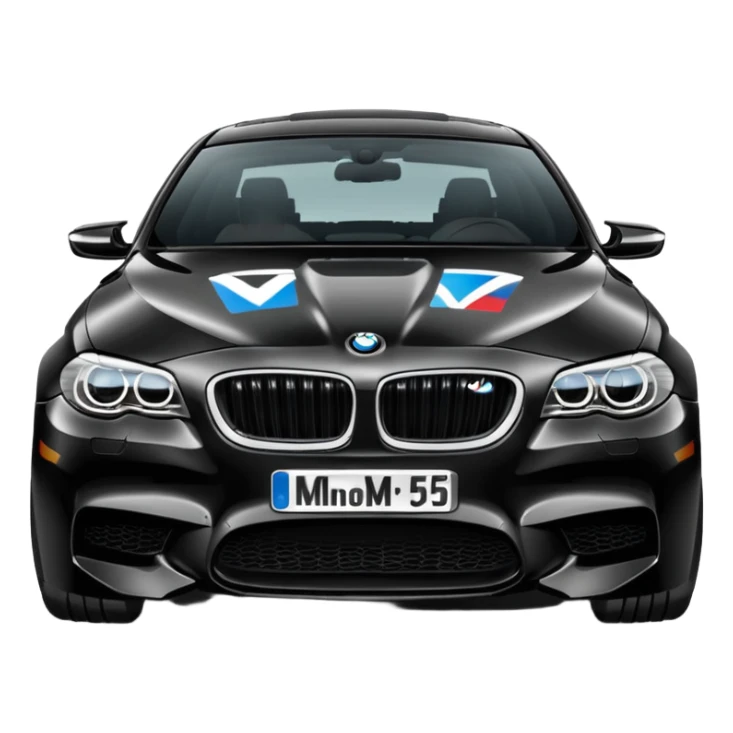 Quiero un BMW m5 con un signo de instagram sticker